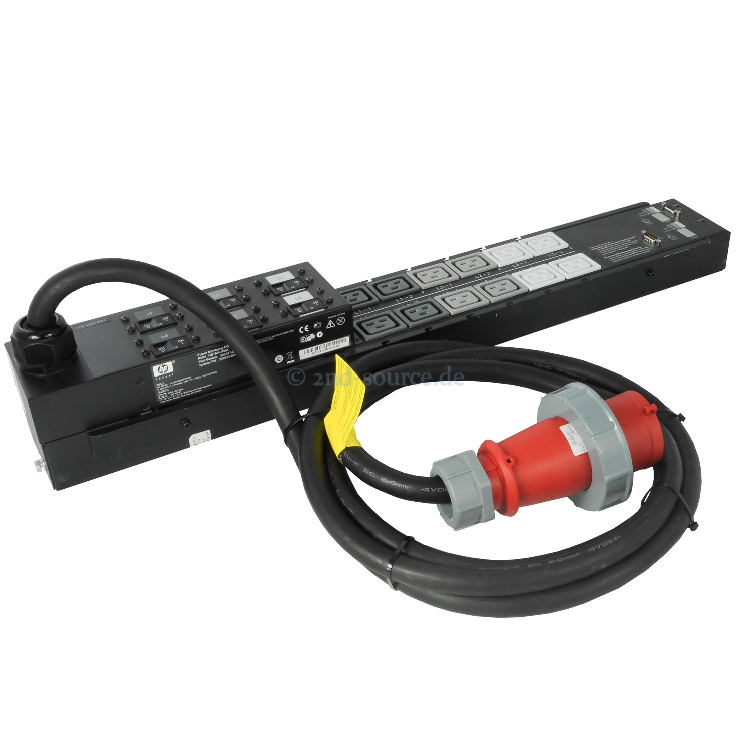 HPE 22kVA 32A 380-415V 12x C19 Single Input 3 Phase Monitored PDU AF917A 398923-B31