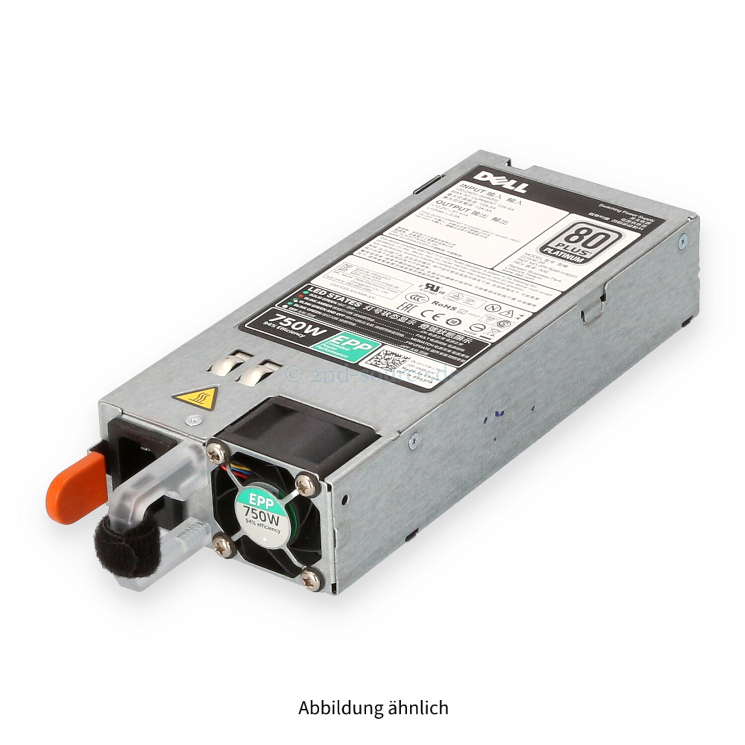 Dell 750W 80 Plus Platinum HotPlug Power Supply V1YJ6 0V1YJ6 450-ADWS