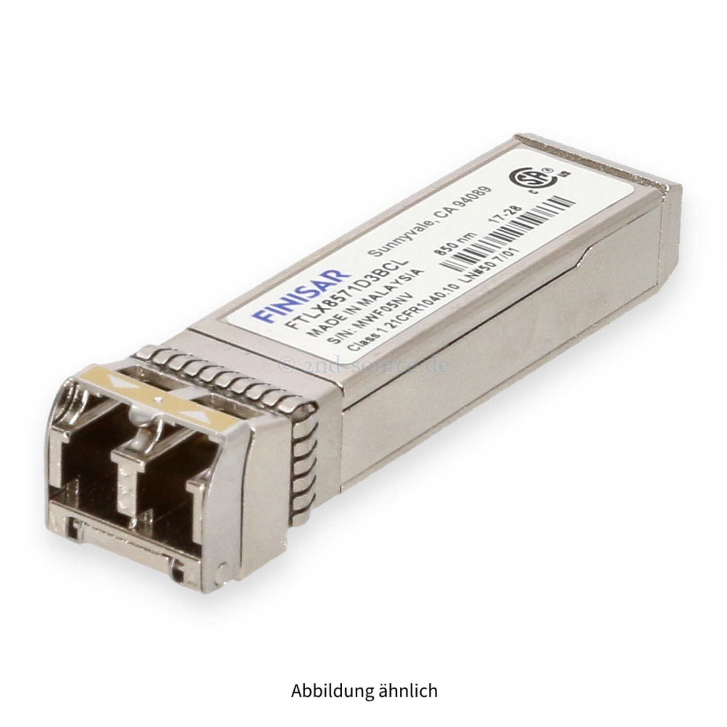 Finisar 10G Ethernet Shortwave SFP+ Transceiver Module FTLX8571D3BCL