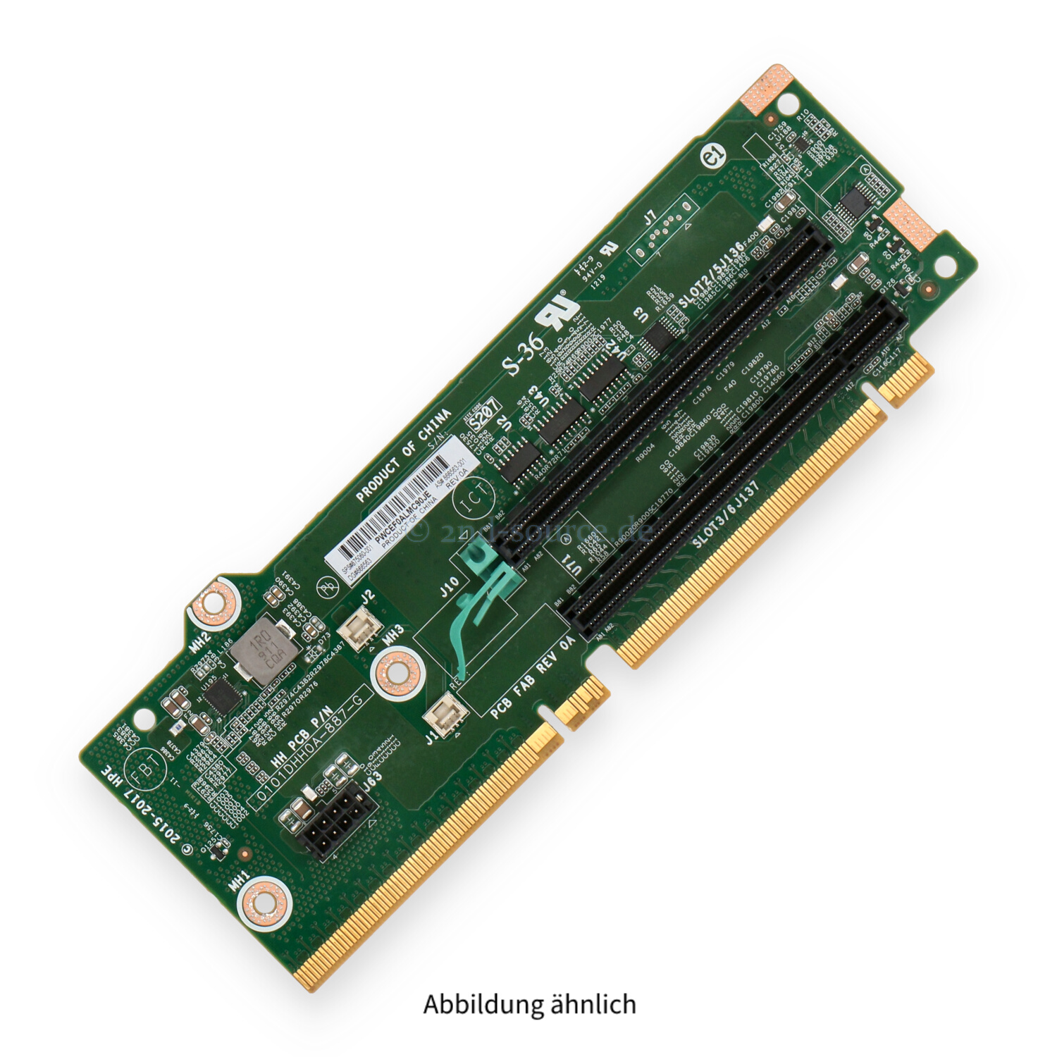 HPE Slot 2/3 2xPCIe x16 GPU Riser Board DL380 G10 875060-001 866563-001