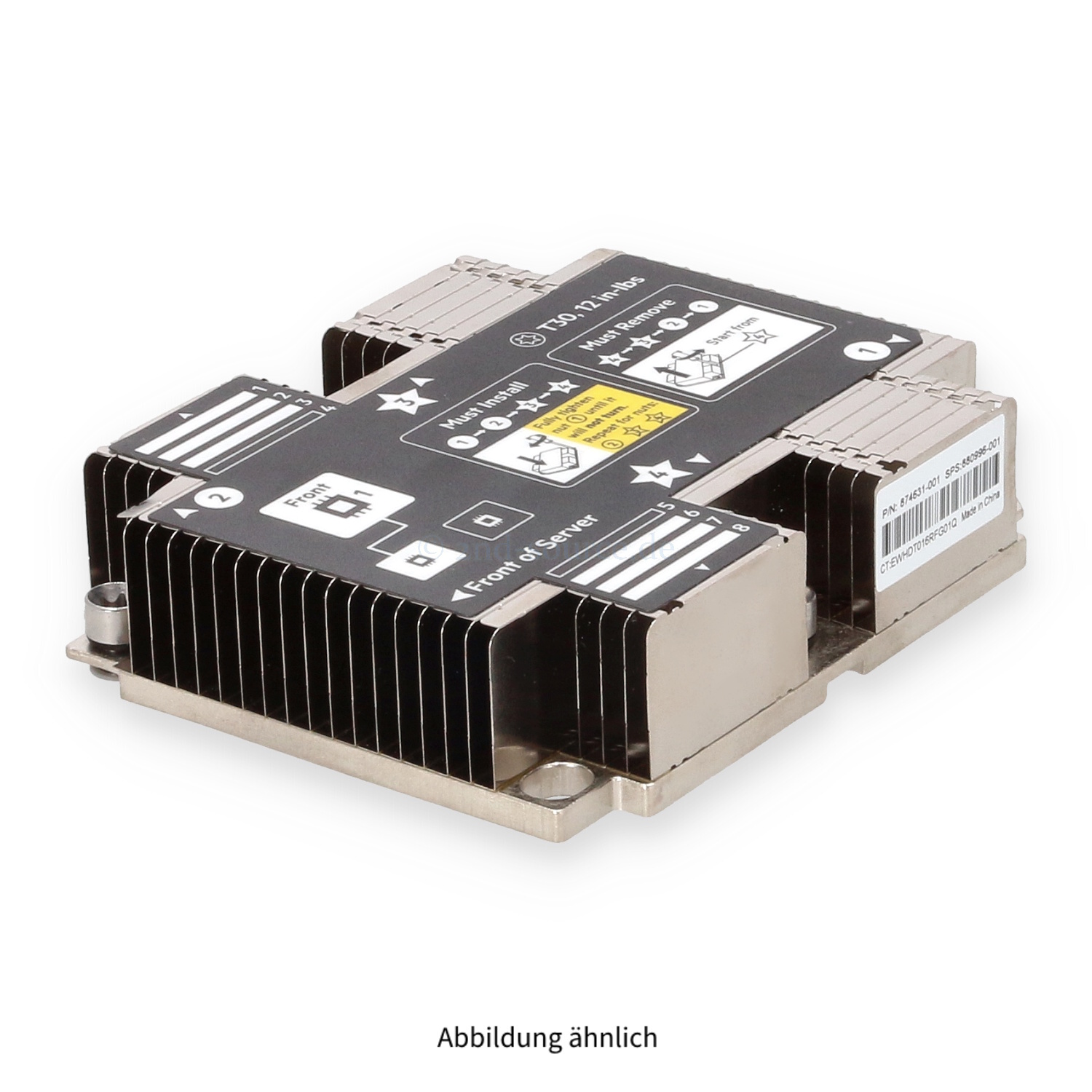 HPE CPU 1 < 150W Heatsink XL450 G10 880996-001 874631-001